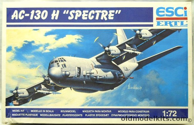 ESCI 1/72 Lockheed AC-130H Spectre II - 1 SOW / MAC USAF - Hurlburt Field Florida, 9101 plastic model kit